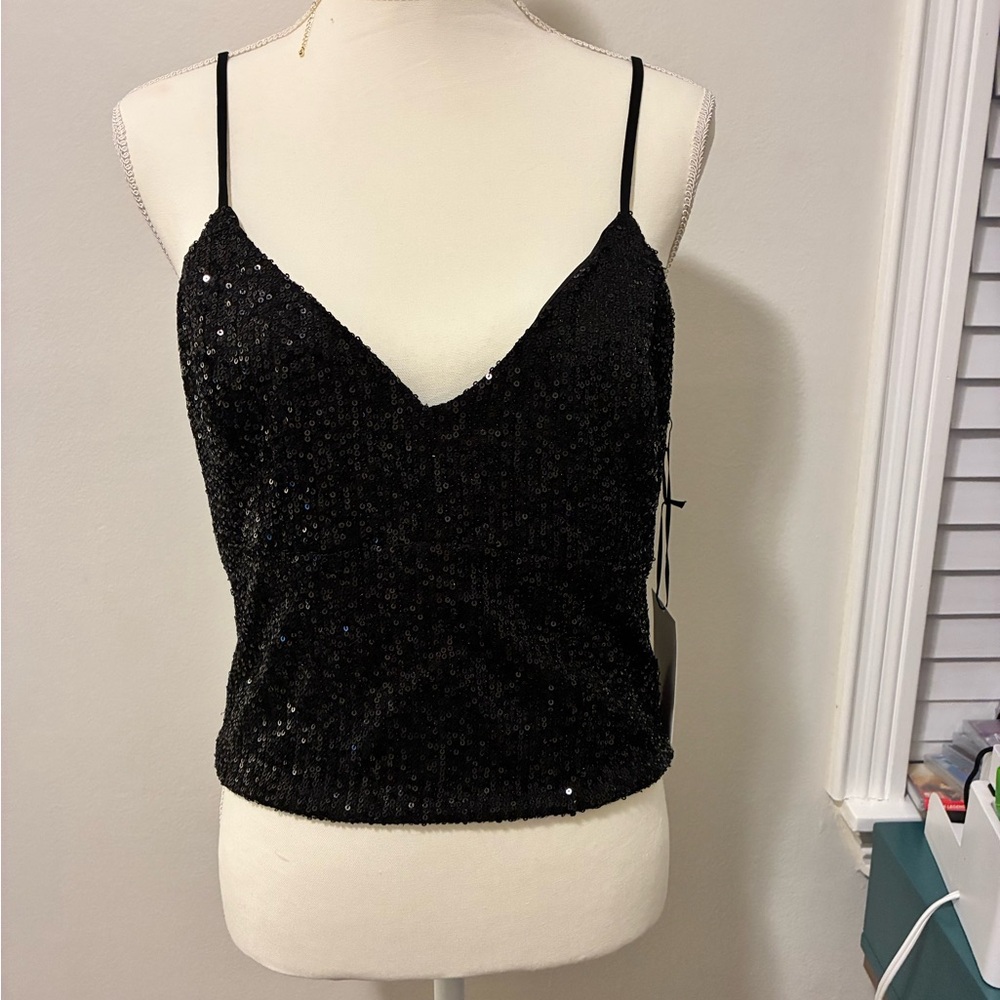 Black Sequin Camisole